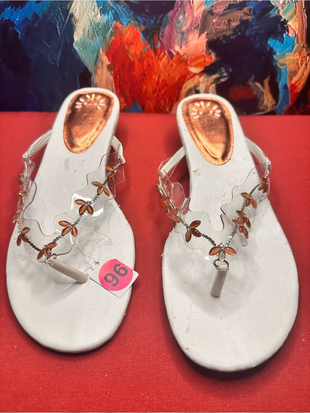 No.96 Fashion Nova Shine So Bright Embellished Low Heel Sandal